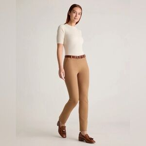 Elegant Quince Ultra-Stretch Ponte Straight Leg Woman’s Pants - XS (Pecan color)